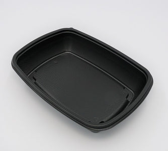 600ml Rectangular Black Microwave Containers - GM Packaging (UK) Ltd