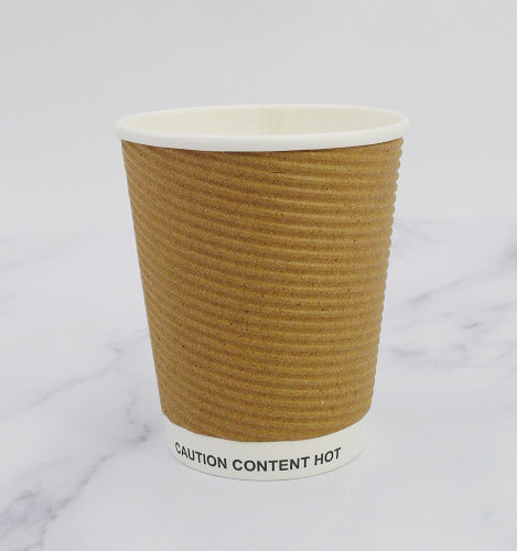 8oz Kraft Ripple Coffee Cups