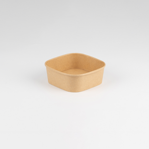 500ml PE Coated Square Kraft Bowls x300