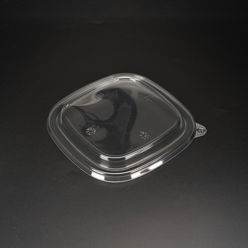 130 x 130 PET Lid to fit 500/650ml Square Kraft Bowls x300