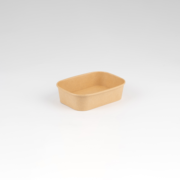 500ml PP Coated Rectangular Kraft Bowls x300