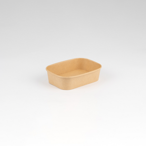 500ml PE Coated Rectangular Kraft Bowls x300