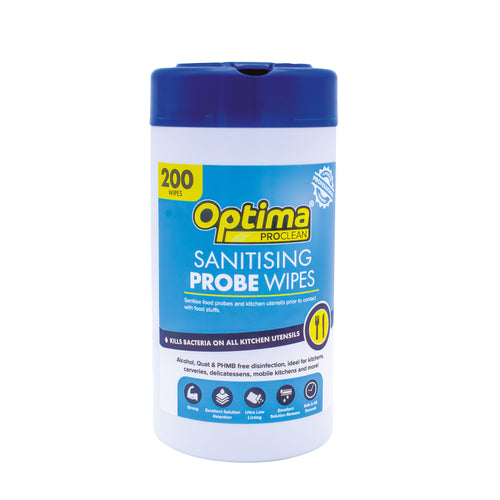 Optima Sanitising Probe Wipes (200 Sheets)