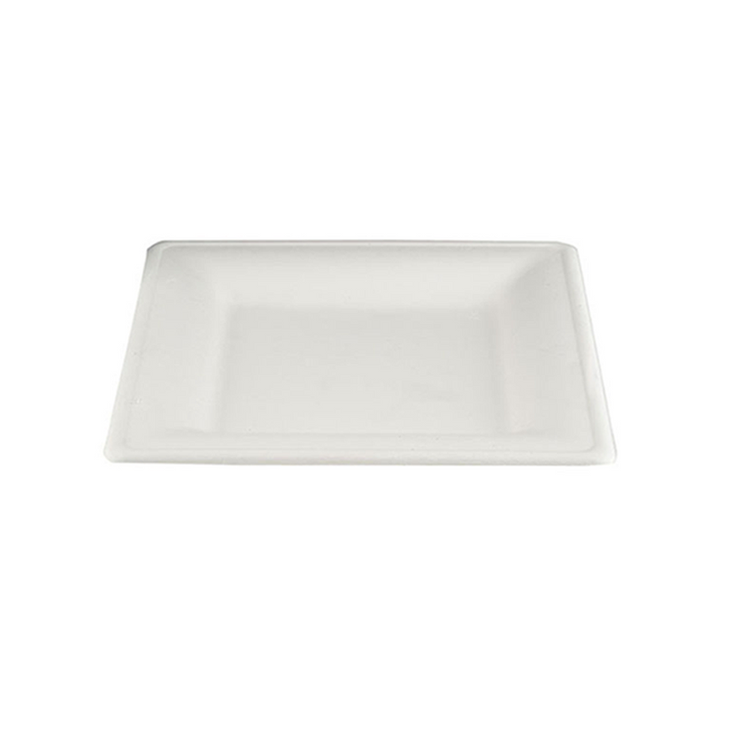 8 inch Square Sugarcane Plates