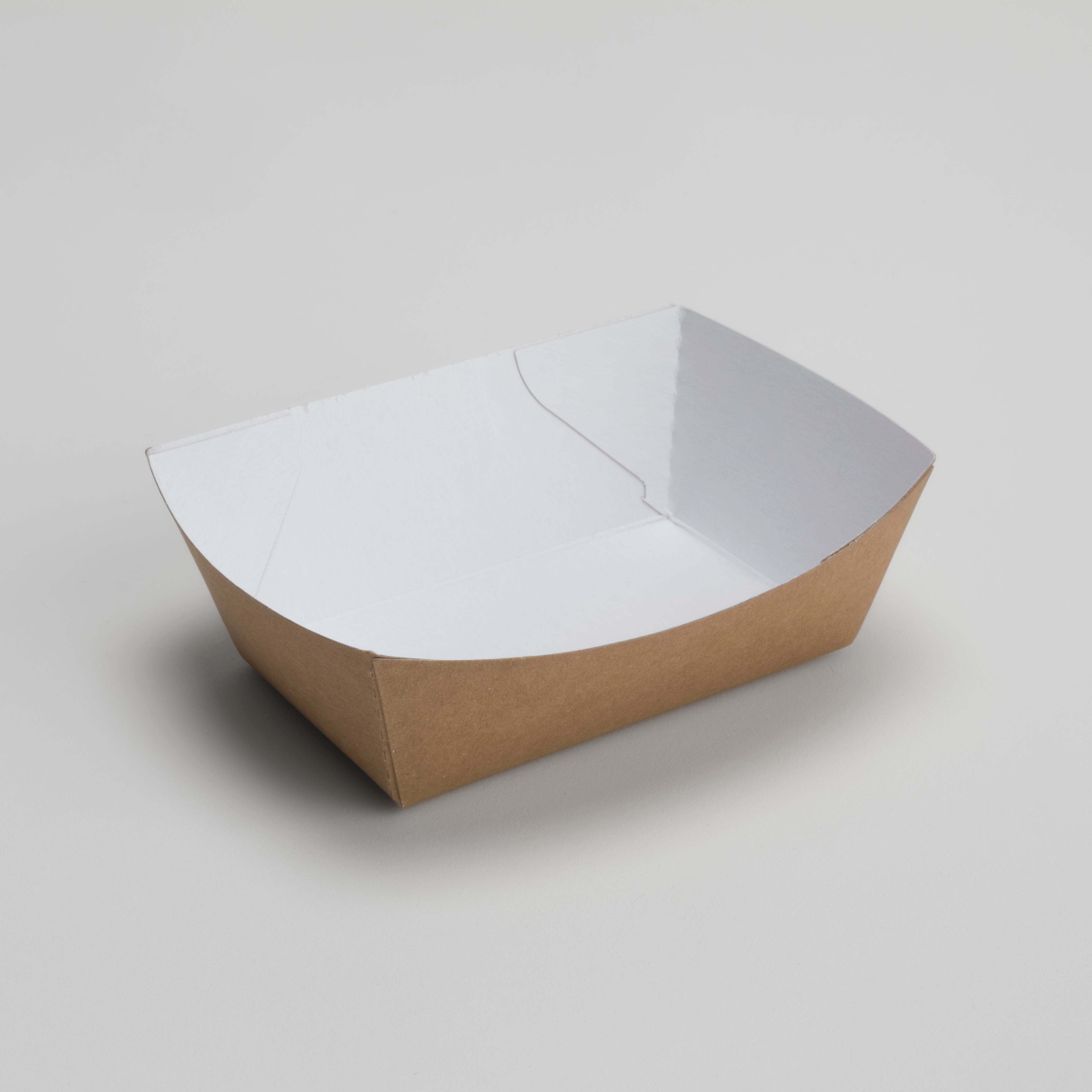 Open Tray Box Small Kraft Open Chip Tray x500 | GM Packaging