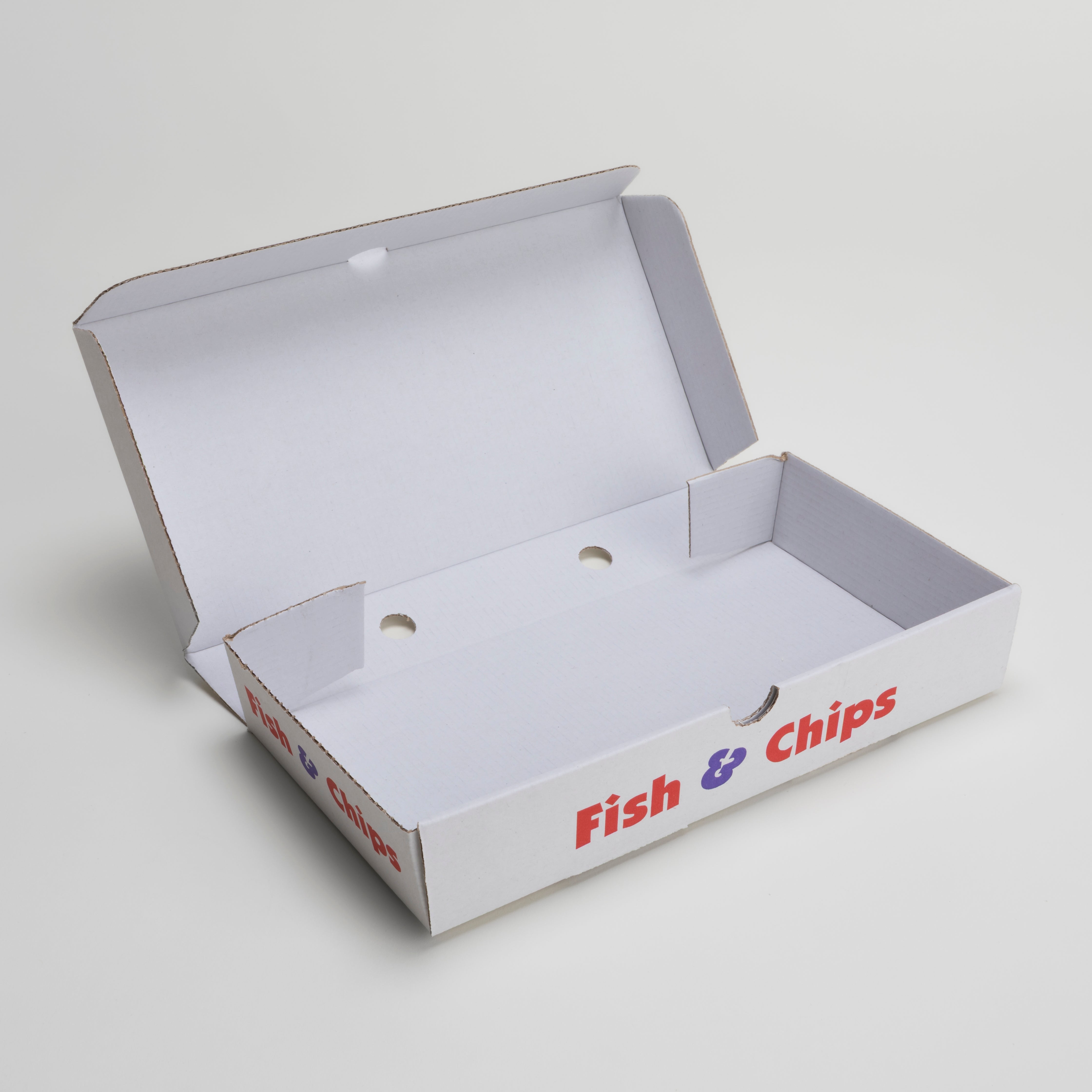 'Traditional' Print Fish and Chip Boxes x100 | GM Packaging