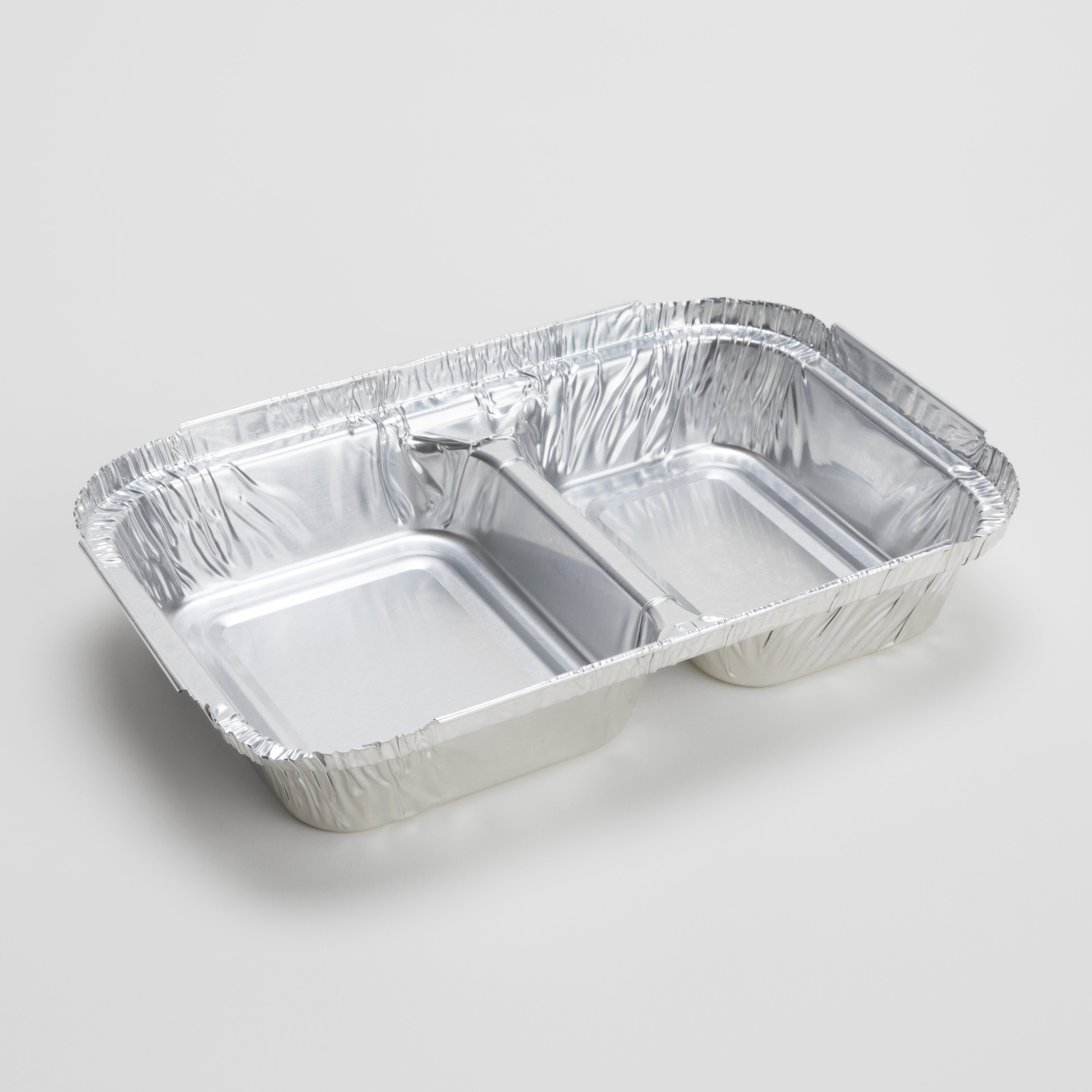 2 Compartment Foil Containers x500 | GM Packaging