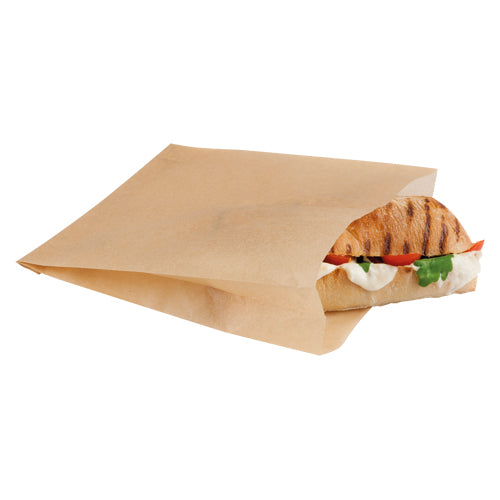 Kraft Square Paper Grill Sandwich Bag - GM Packaging (UK) Ltd 