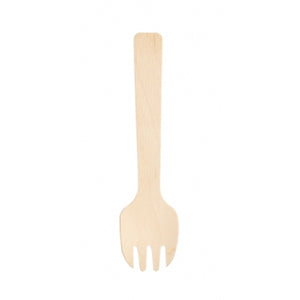 105mm Wooden Birchwood SPORK