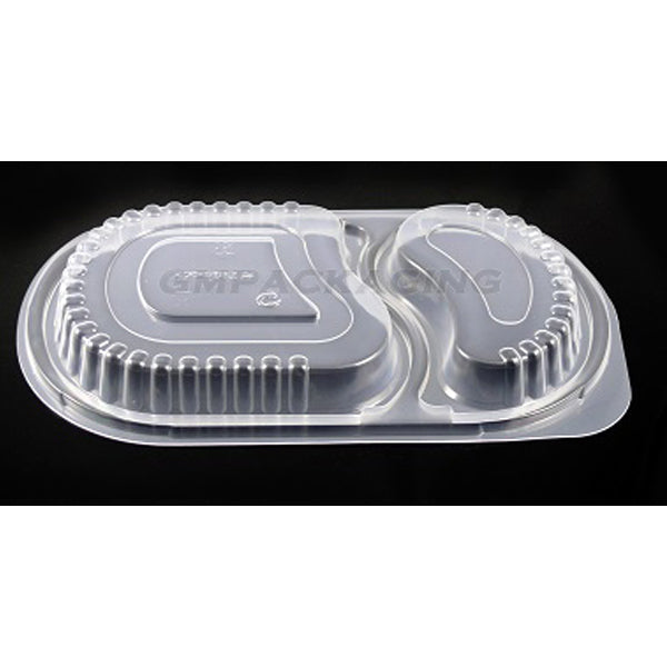 2 Compartment Clear Dome Lids
