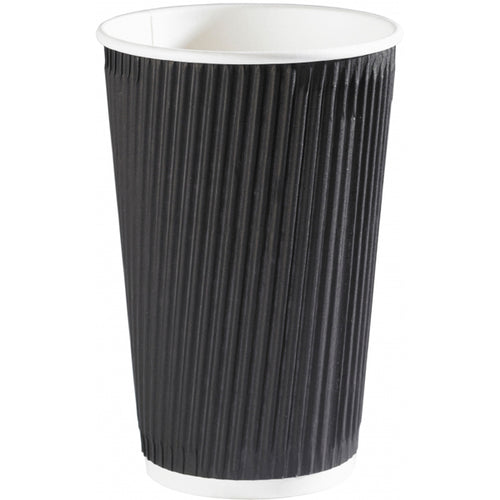 16oz Black Ripple Cups