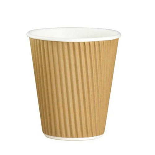 12oz Kraft Ripple Cups