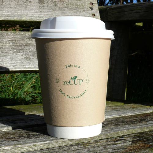 12oz reCup Kraft Double Wall Coffee Cups-100% recyclable