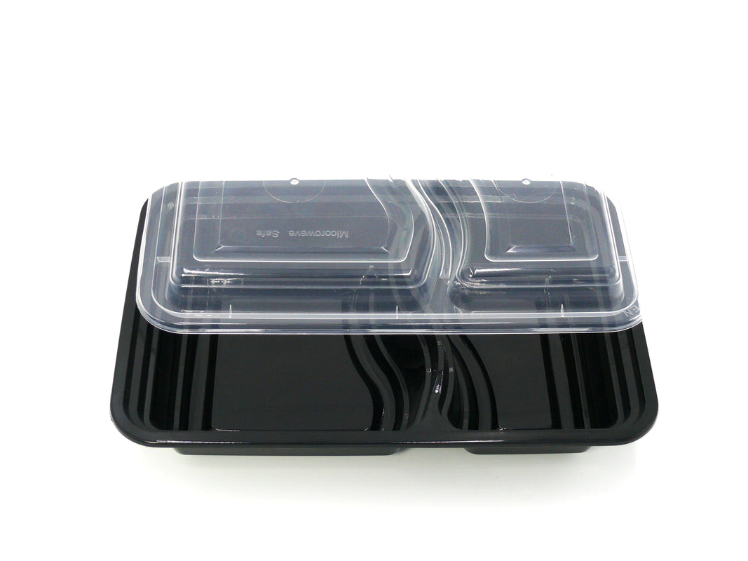 2 Compartment Microwave Containers with Lids