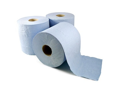 2 Ply Blue Centrefeed Roll - GM Packaging (UK) Ltd