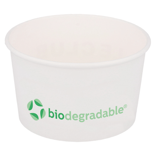 4oz White Biodegradable Ice Cream Tubs-FSC paper
