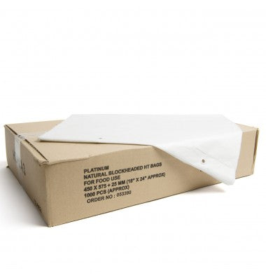 12x18inch Natural High Tensile Sack, (15mu) - GM Packaging (UK) Ltd