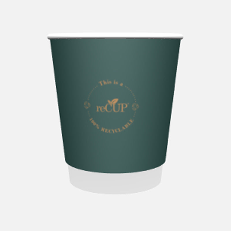 8oz reCups Green double wall cups - GM Packaging UK ltd