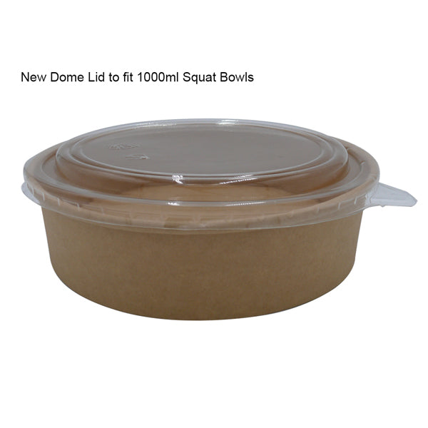 PET Dome lid to fit 1000ml/1300ml Squat Bowls