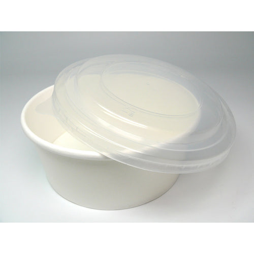 155mm Round PP lid to fit WHITE Food Bowls