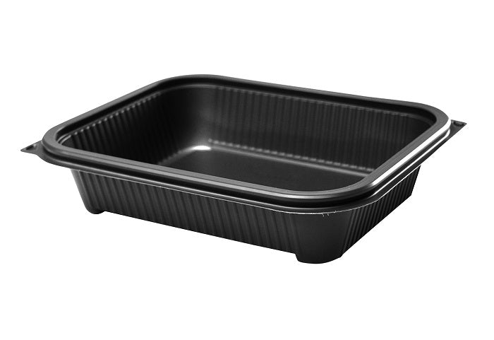 1000ml Delux Rectangular Gry Microwave Containers - GM Packaging (UK) Ltd