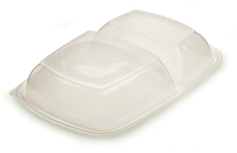 2 Compartment PP Lid to fit Microwave Container - GM Packaging (UK) Ltd
