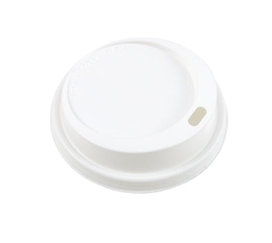 90mm White Plastic Sip Coffee Lid - GM Packaging (UK) Ltd