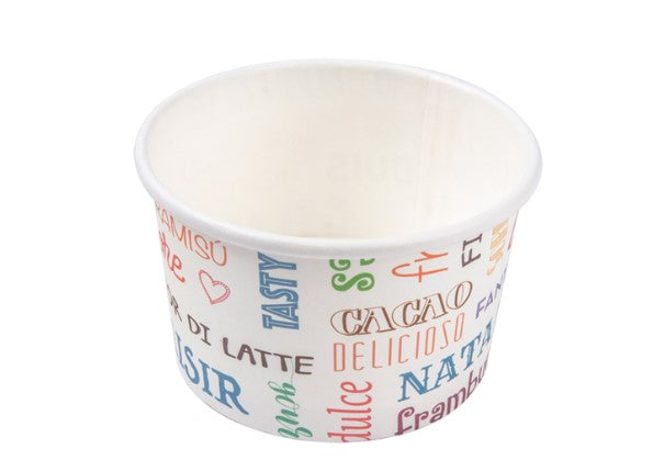 3oz Printed Biodegradable Ice Cream Tub