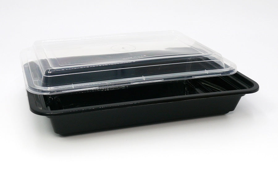 700ml black microwave containers - GM Packaging UK