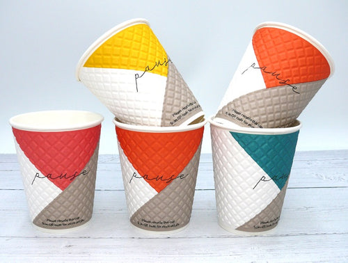 12oz PAUSE Coffee Paper Cups