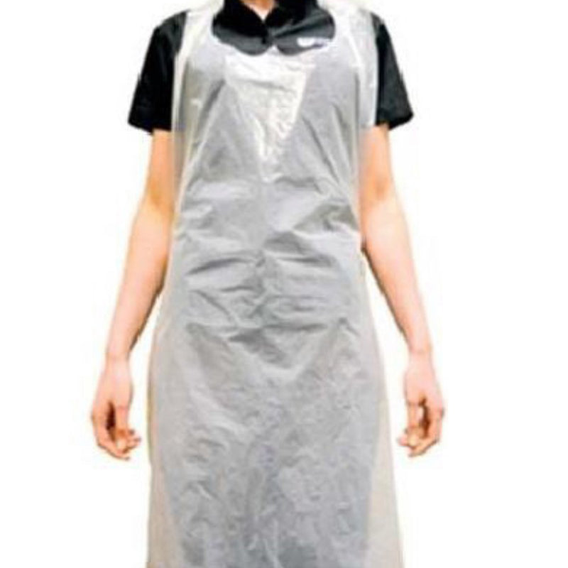 White PE Aprons 12 micron x 500 - GM Packaging (UK) Ltd