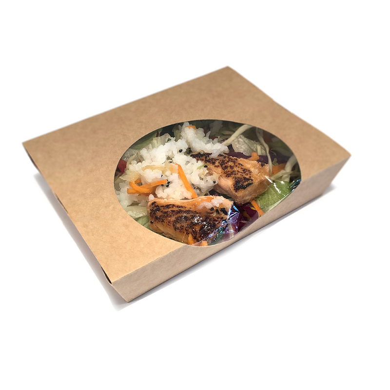 Large Kraft Cardboard Salad Boxes - GM Packaging (UK) Ltd 