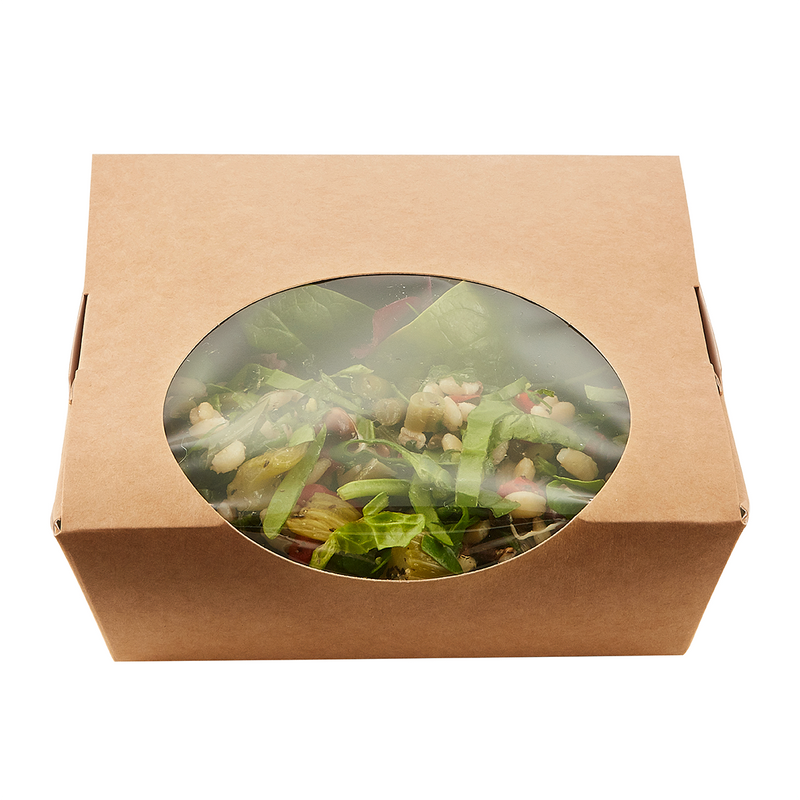 Small Brown Kraft Paper Salad Boxes - GM Packaging (UK) Ltd 