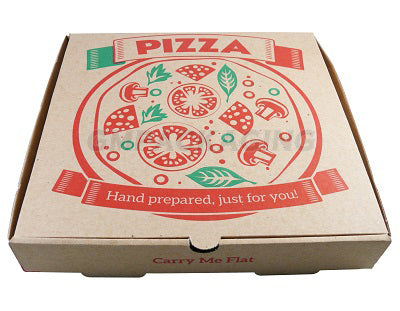 12 inch Printed Brown Pizza Boxes