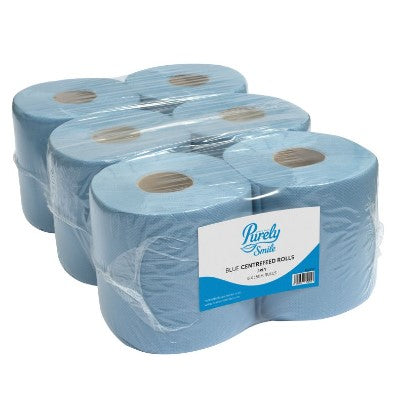2 Ply  Blue Centrefeed Roll