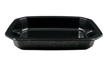 330cc PP Black Food Lidding Tray - GM Packaging (UK) Ltd