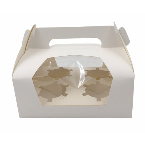 4 Cupcake Cardboard Box with Handle