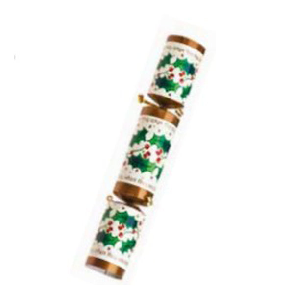 Traditional Holly Script 12" Christmas Cracker