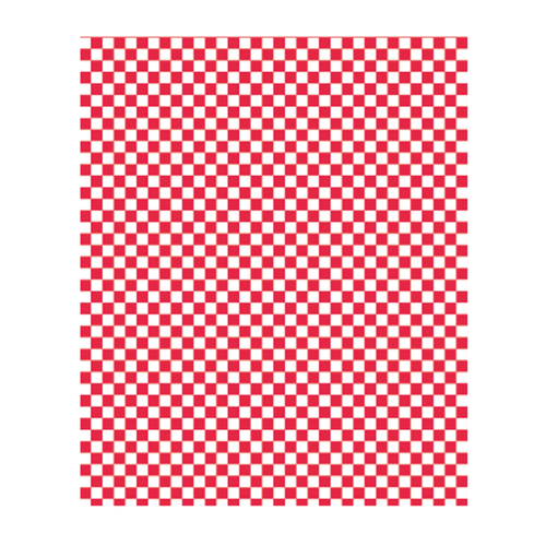 28x34cm Red Gingham Greaseproof Paper
