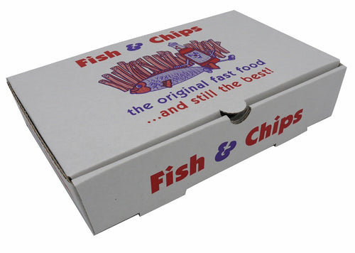 Small Print Fish and Chips Box 'Traditional'