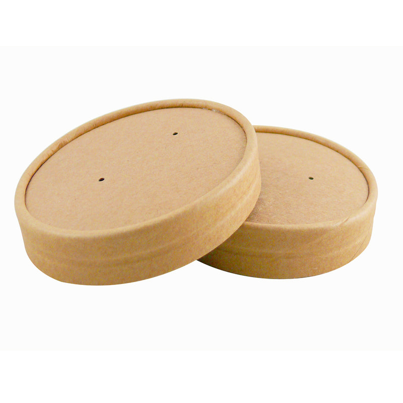 8-16oz Kraft Vented Soup Lids - GM Packaging (UK) Ltd