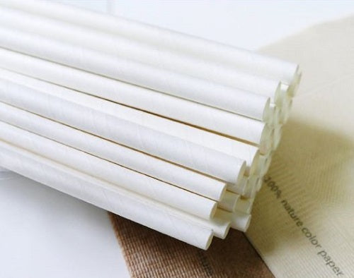 8mm Individually Wrapped White Paper Straws